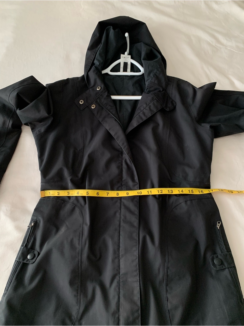 Patagonia Black Hooded Trench Coat - Picture 8 of 16